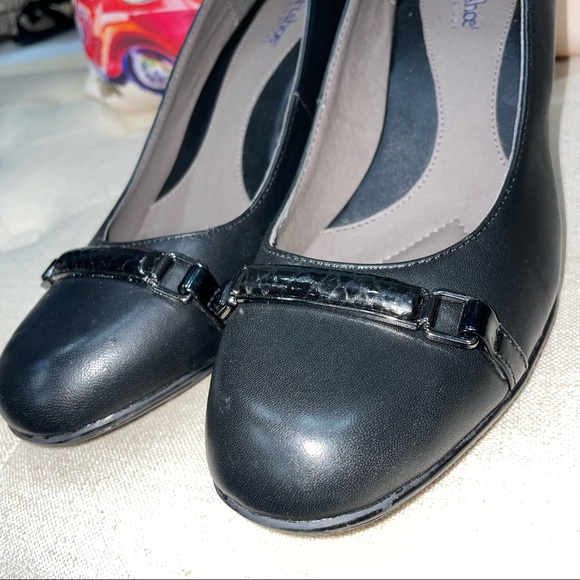 NISA by SOFT SHOE BY MEDICUS NWOB! Black Leather Shoes Size 8.5M - Picture 5 of 11